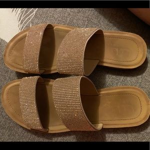 Rose Gold Sparkly Sandals